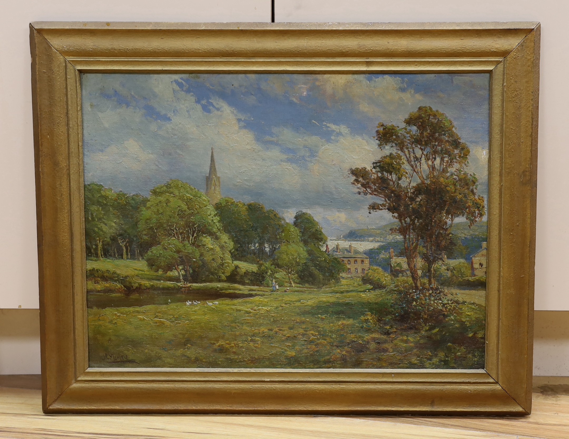 J.C. Morley, oil on board, Isle of Man landscape, signed, 44 x 59cm